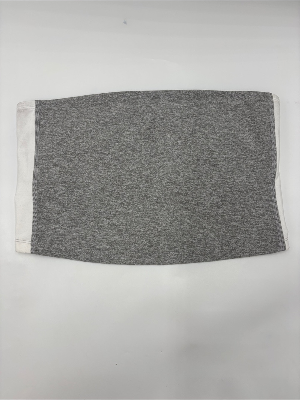 Beyond Yoga Spacedye Strapless Stripe Top in Sliver Mist & Cloud White